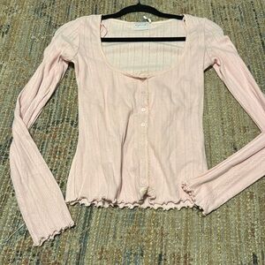 Long sleeve button up top